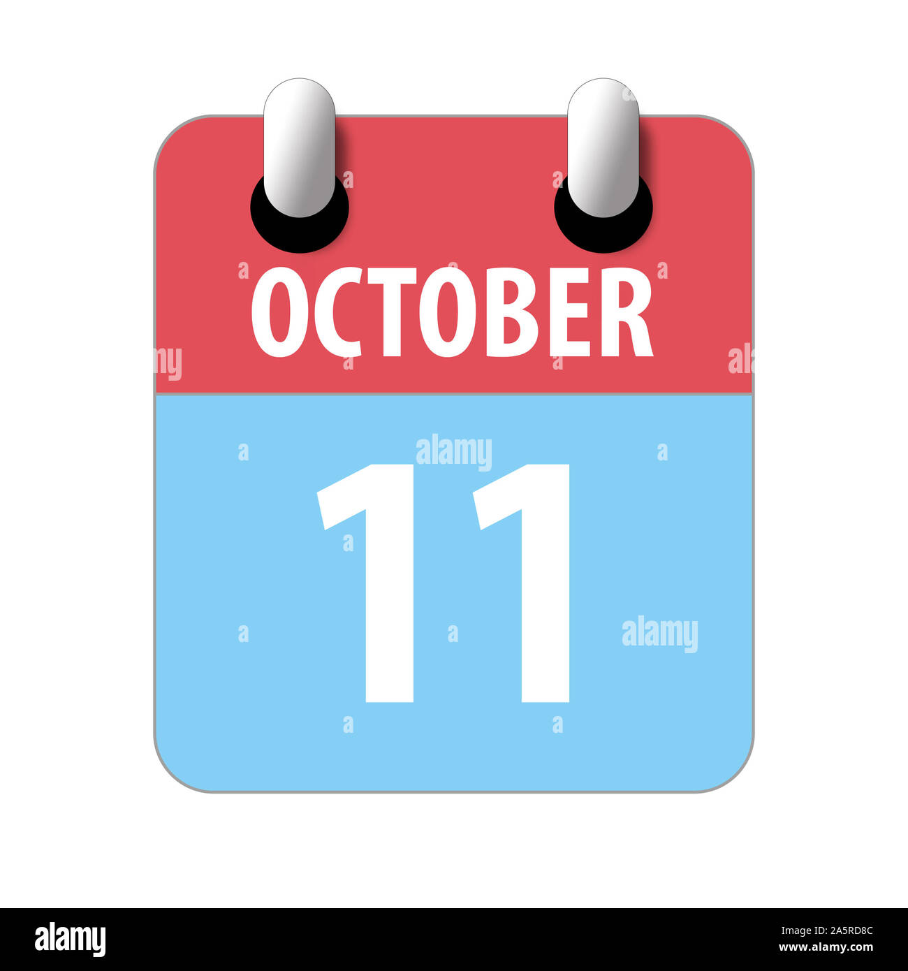 october 11th. Day 11 of month, Simple calendar icon on white background ...