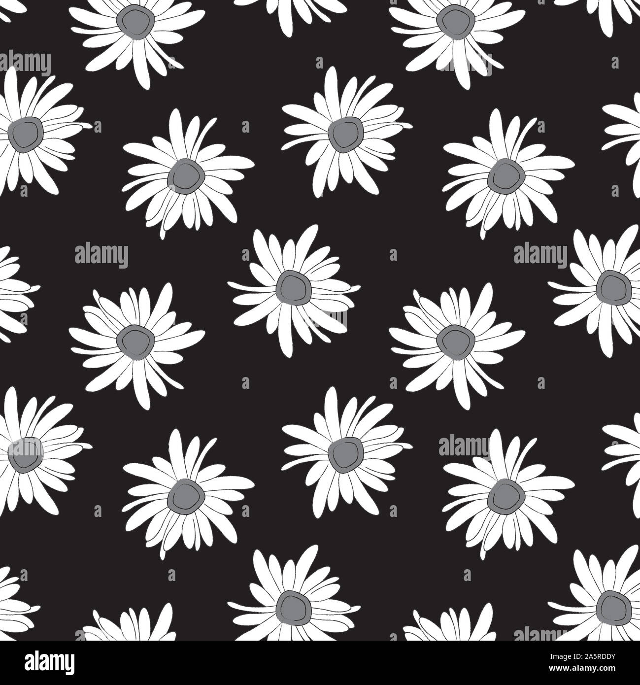 Botanical Floral seamless Pattern - It is suitable for prints, patterns, backgrounds, websites, wallpaper, crafts Stock Photo