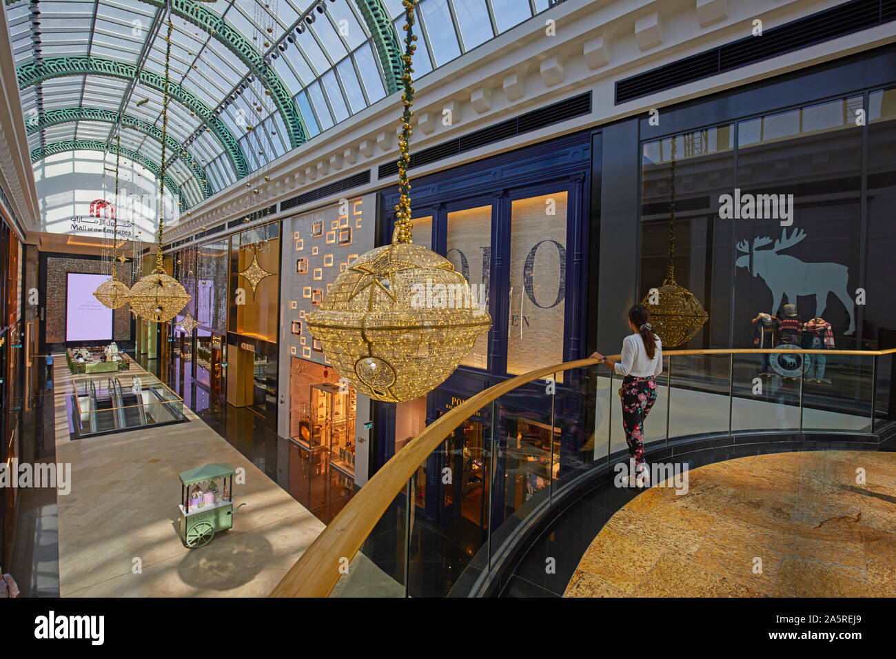 The architecture of the Mall of th Emirates, Dubai, United Arab Emirates Stock Photo