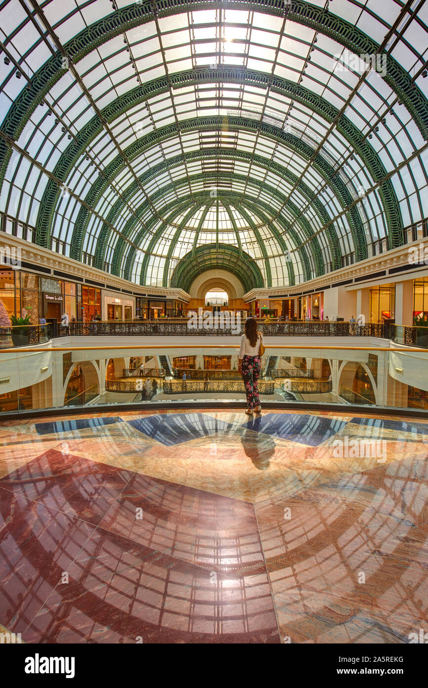 The architecture of the Mall of th Emirates, Dubai, United Arab Emirates Stock Photo