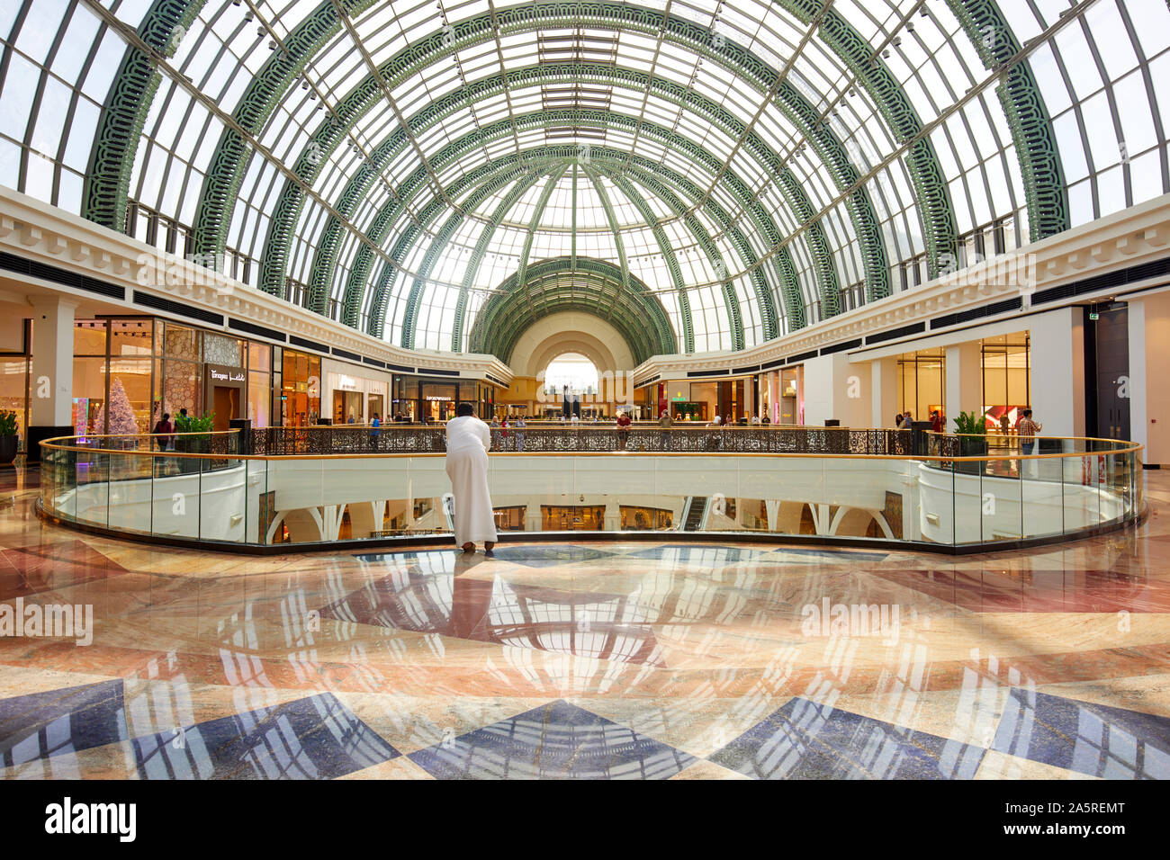 The architecture of the Mall of th Emirates, Dubai, United Arab Emirates Stock Photo