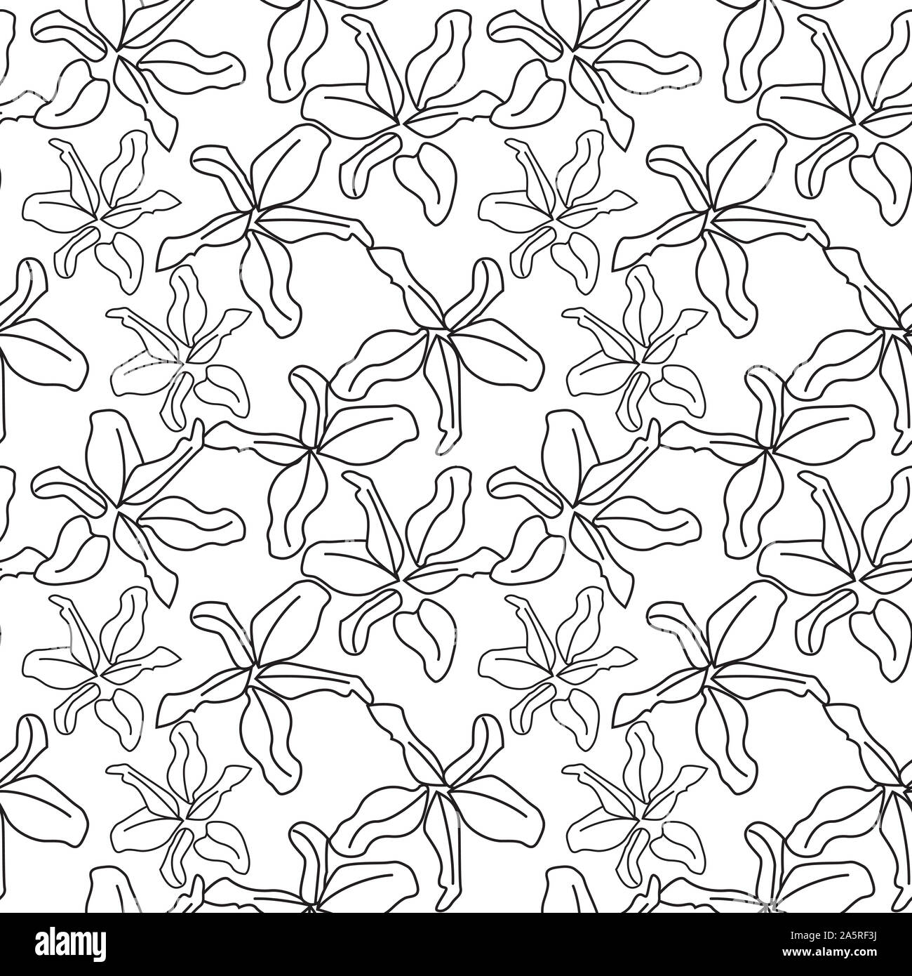 Botanical Floral seamless Pattern - It is suitable for prints, patterns, backgrounds, websites, wallpaper, crafts Stock Photo