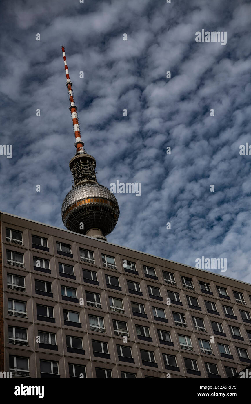 Berlin, Germany. 22nd Oct, 2019. The Berlin television tower towers