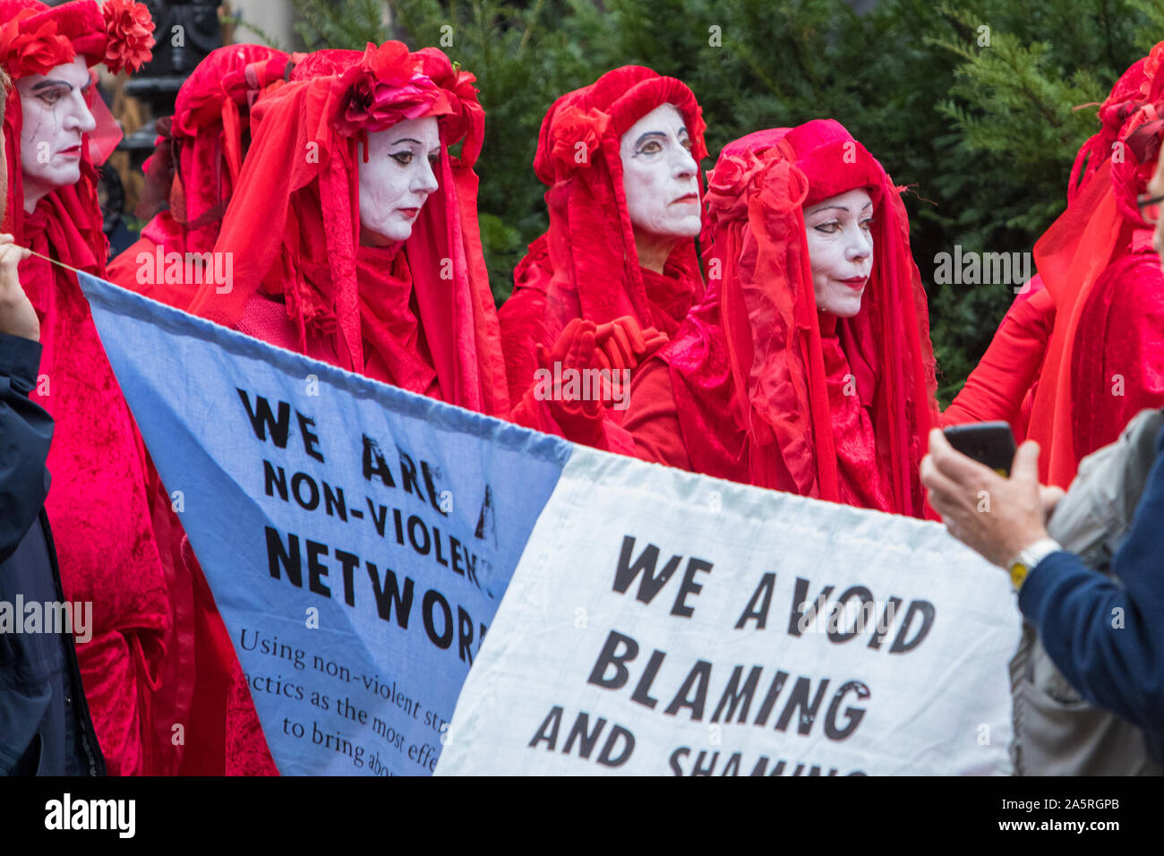 Extinction Rebellion Climate Change Protests London October 2019 Stock Photo