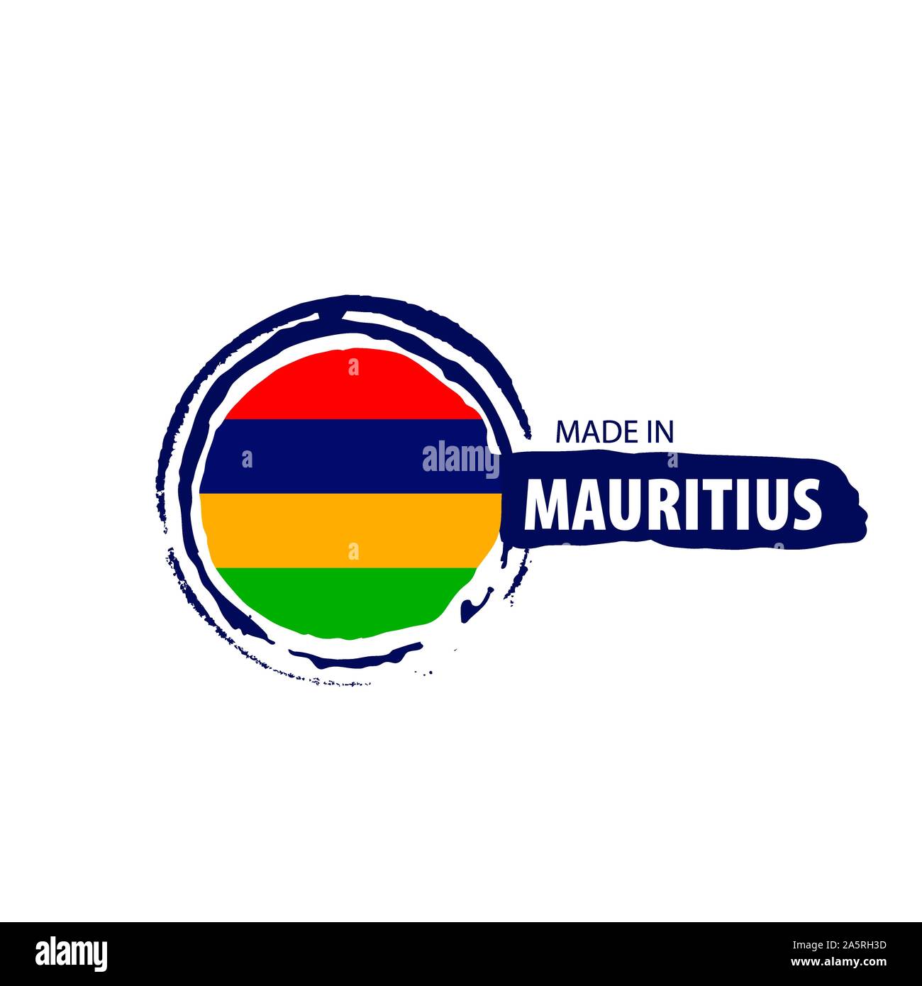 Mauritius flag, vector illustration on a white background Stock Vector ...
