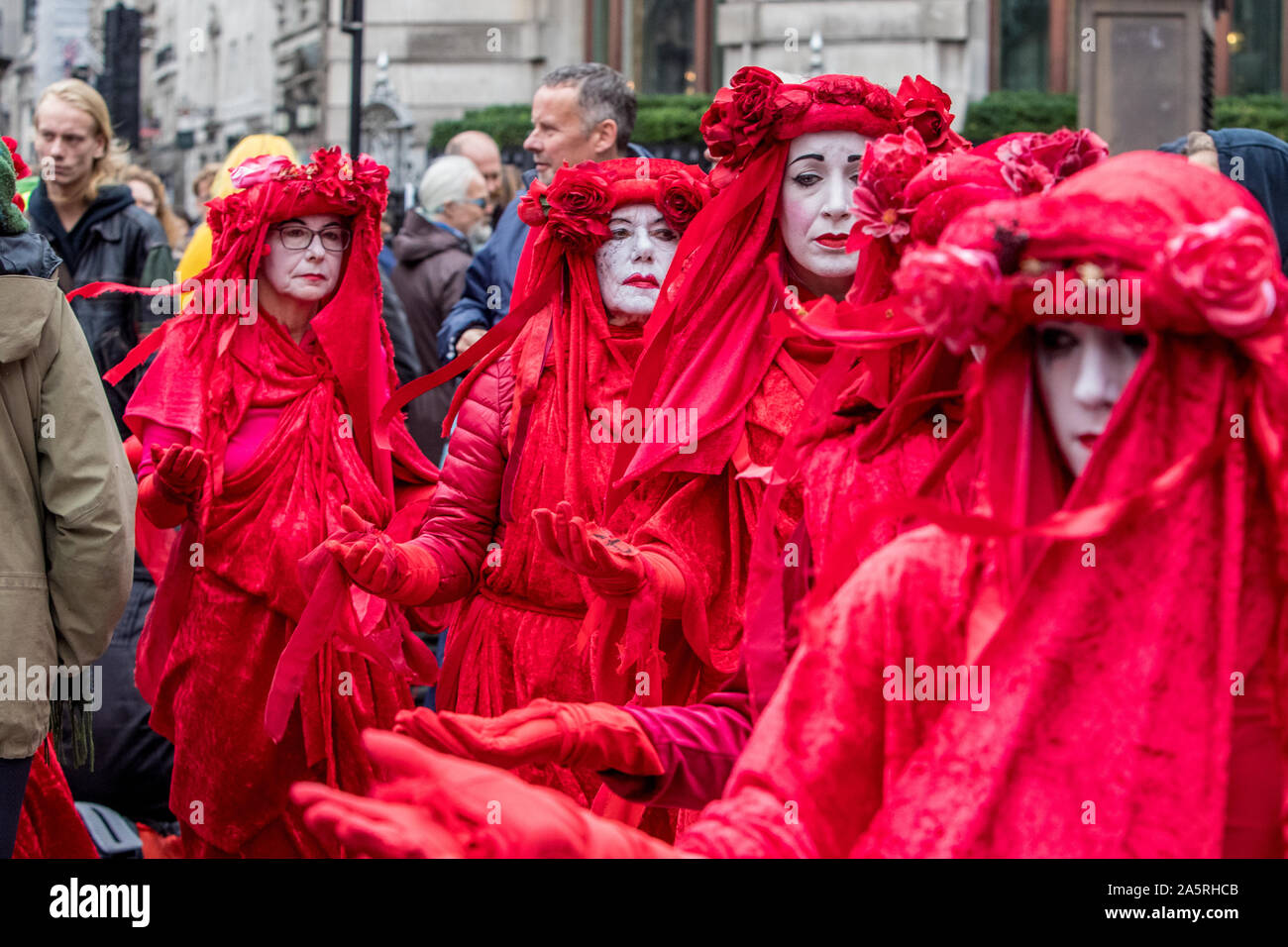 Extinction Rebellion Climate Change Protests London October 2019 Stock Photo