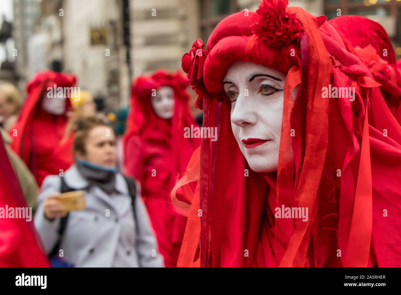 Extinction Rebellion Climate Change Protests London October 2019 Stock Photo