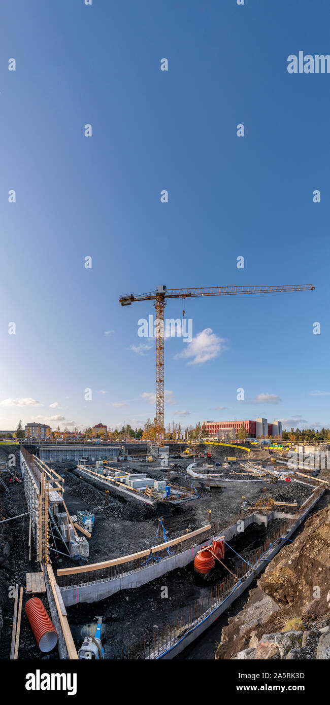 Construction of new buildings, Reykjavik, Iceland Stock Photo