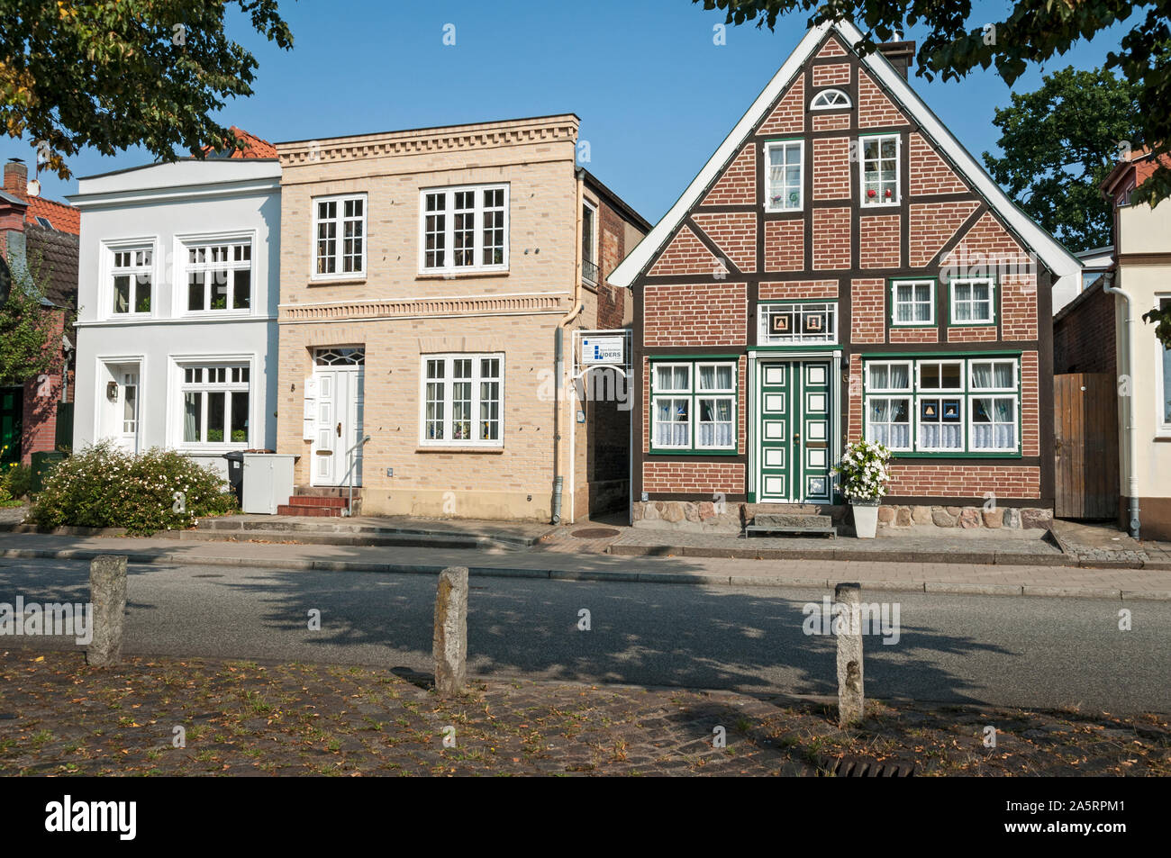 Houses in the Altstadt (Old Town), Travemünde, Luebeck, Germany. Stock Photo