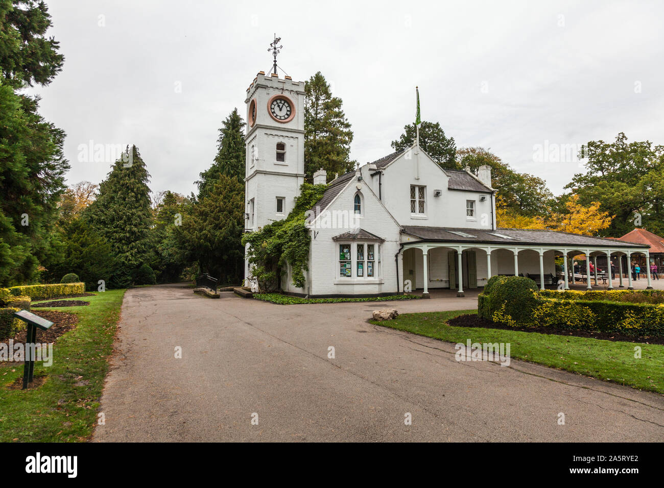 The pavillion and clock tower in the South Park, Darlington,England,UK