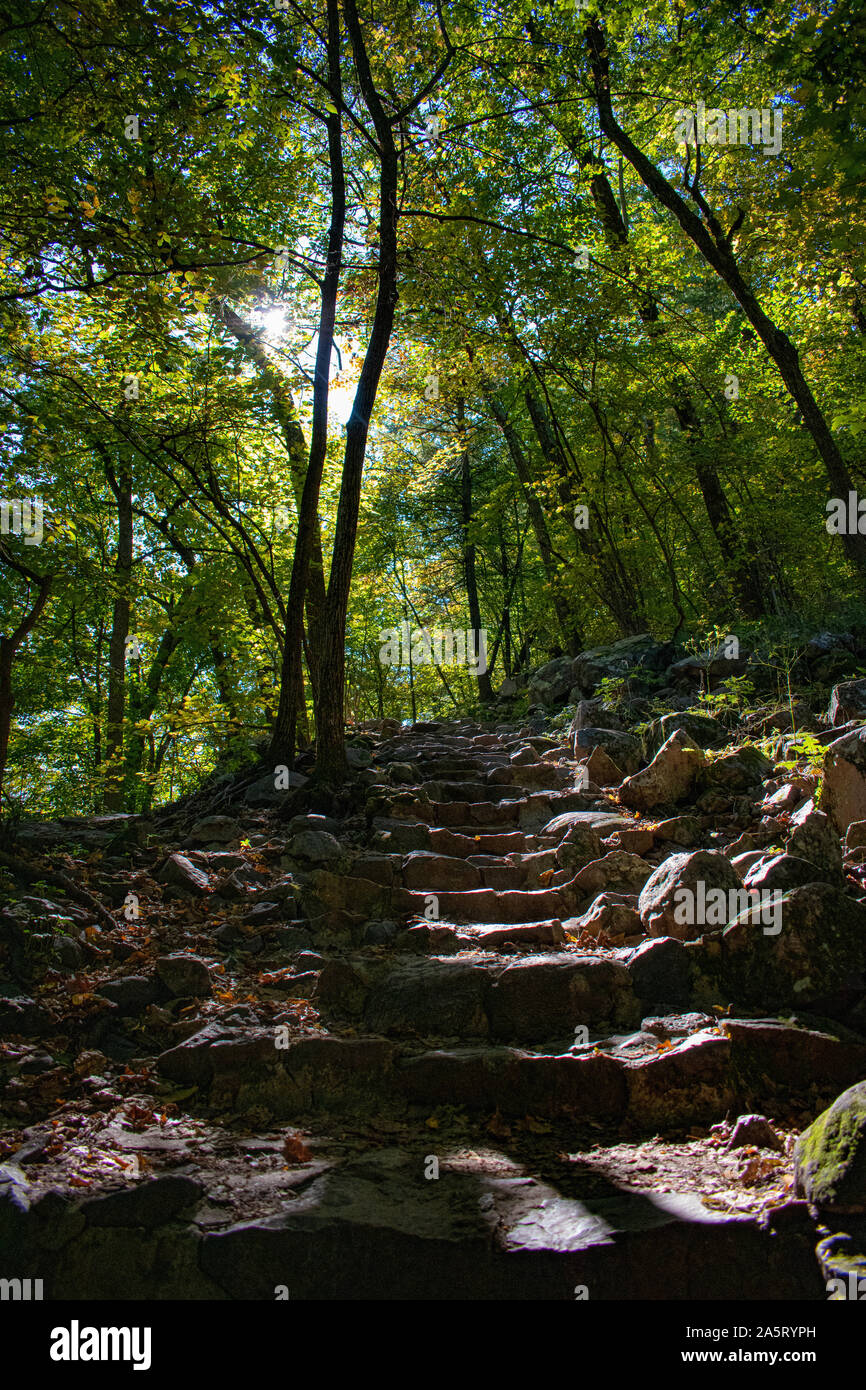 Stone Steps at Devil's Lake State Park Stock Photo Alamy