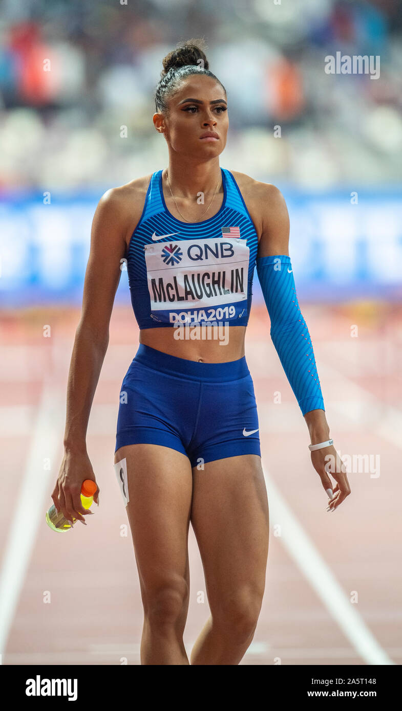 Doha - Qatar Oct 1: Sydney Mclaughlin Of The Usa Competing In The 400m 