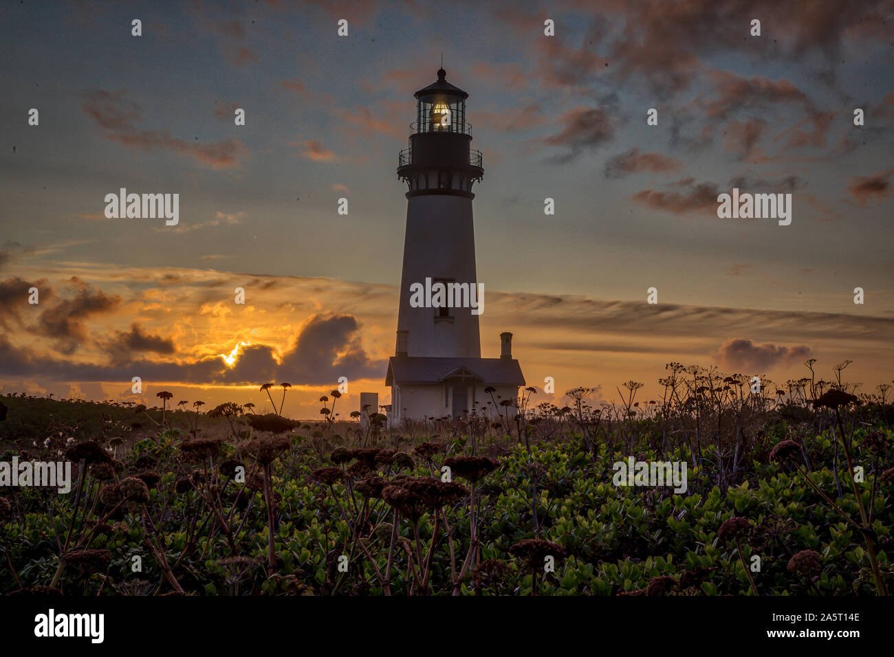 Yaquina Head Lighthouse Stock Photo