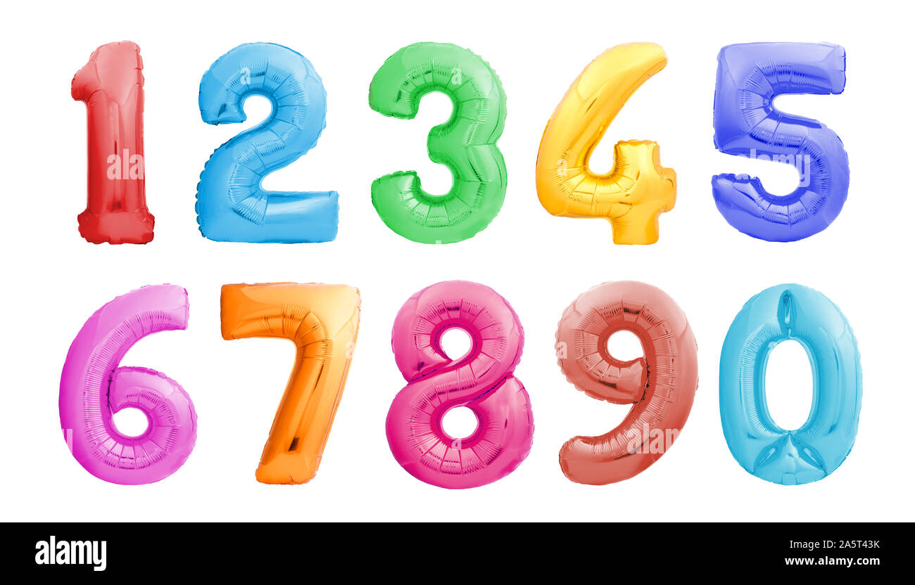 One full number set Cut Out Stock Images Pictures Alamy