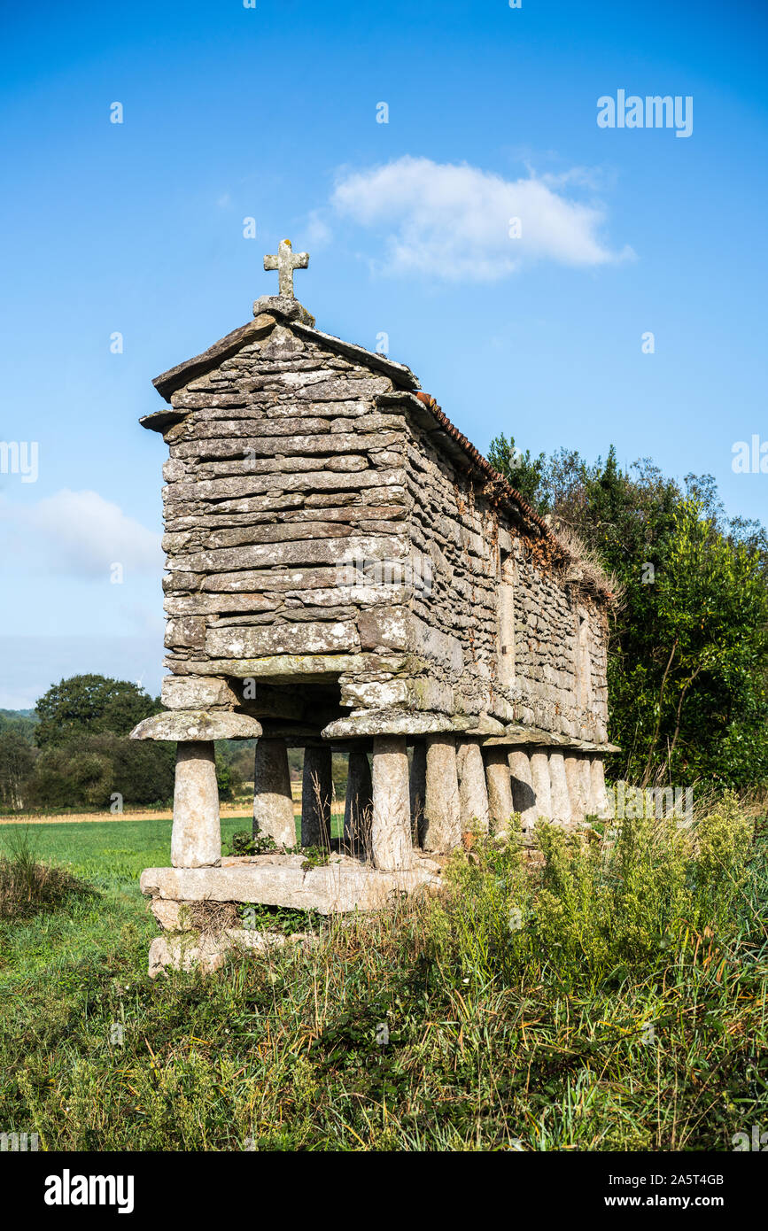 Horreo Traditional Granary In Galicia Galicia Spain Camino De Sanigo Stock Photo Alamy