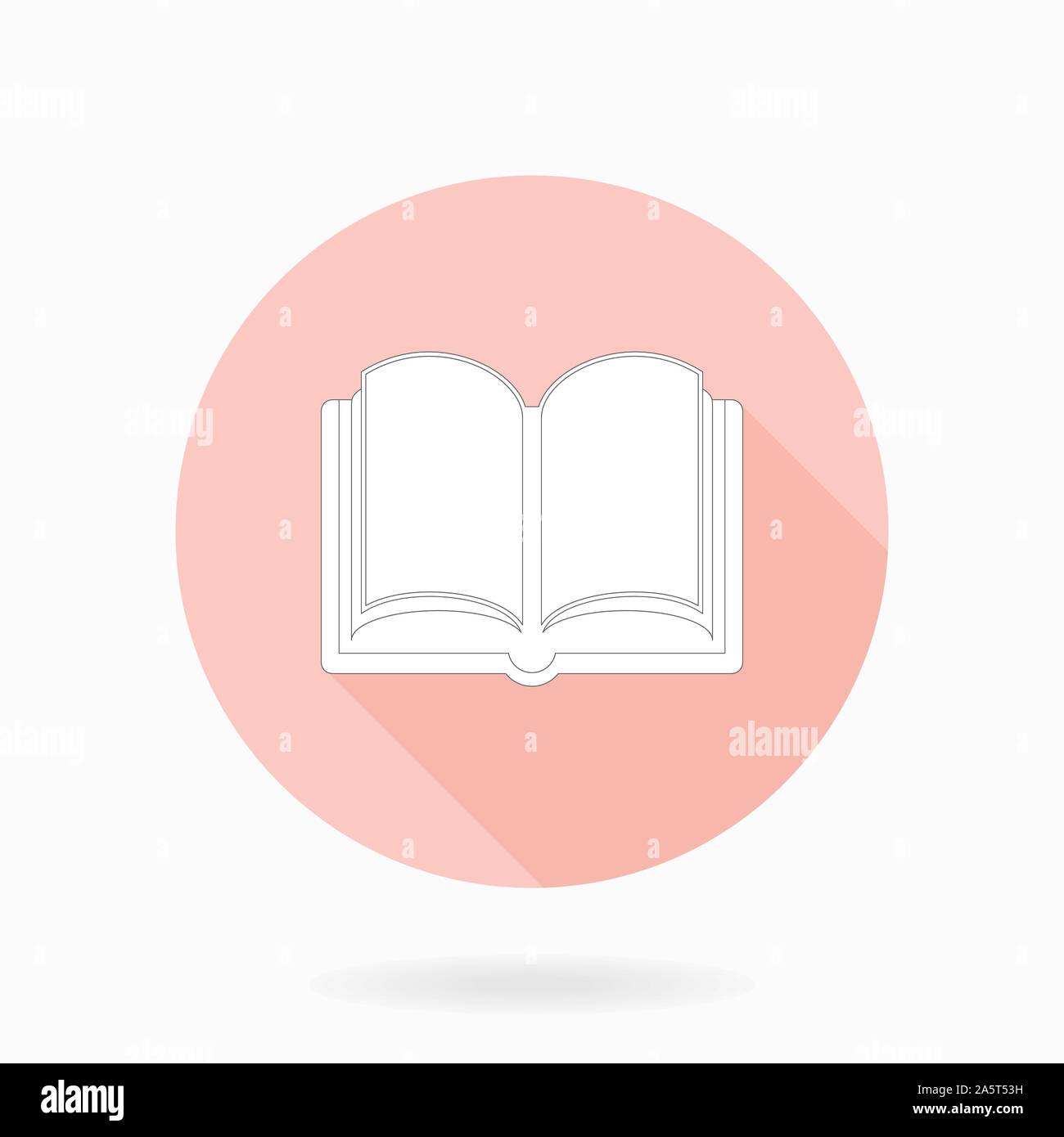 Fine Vector Flat Icon With Book Stock Vector
