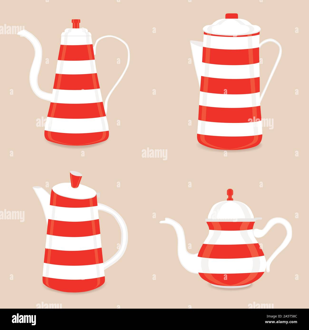 Abstract vector illustration logo for ceramic teapot, kettle on