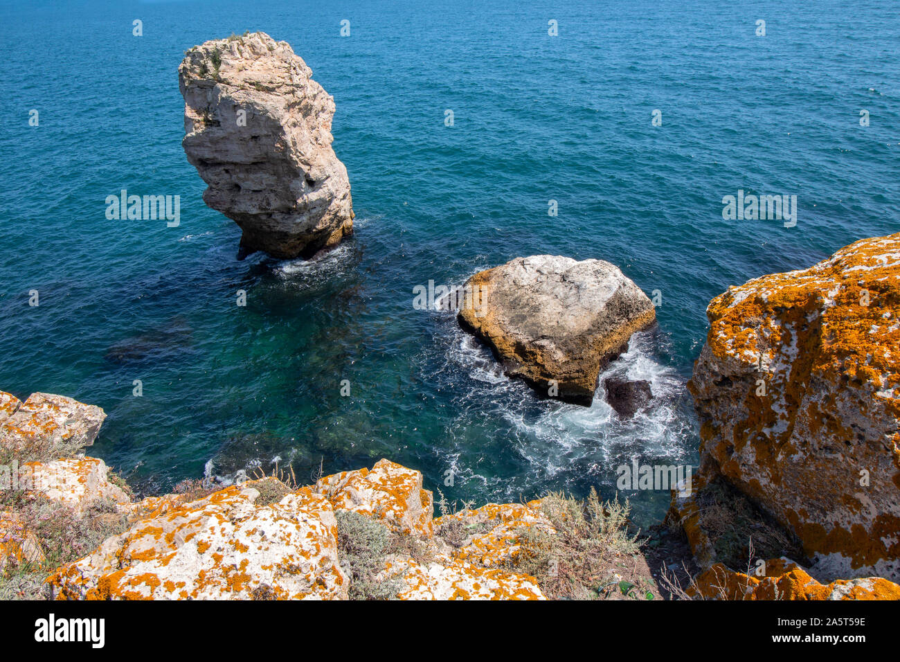 Sea Scapes Rocks Seascape. Seascape. The fantastic colors of the rocks and the azure ...