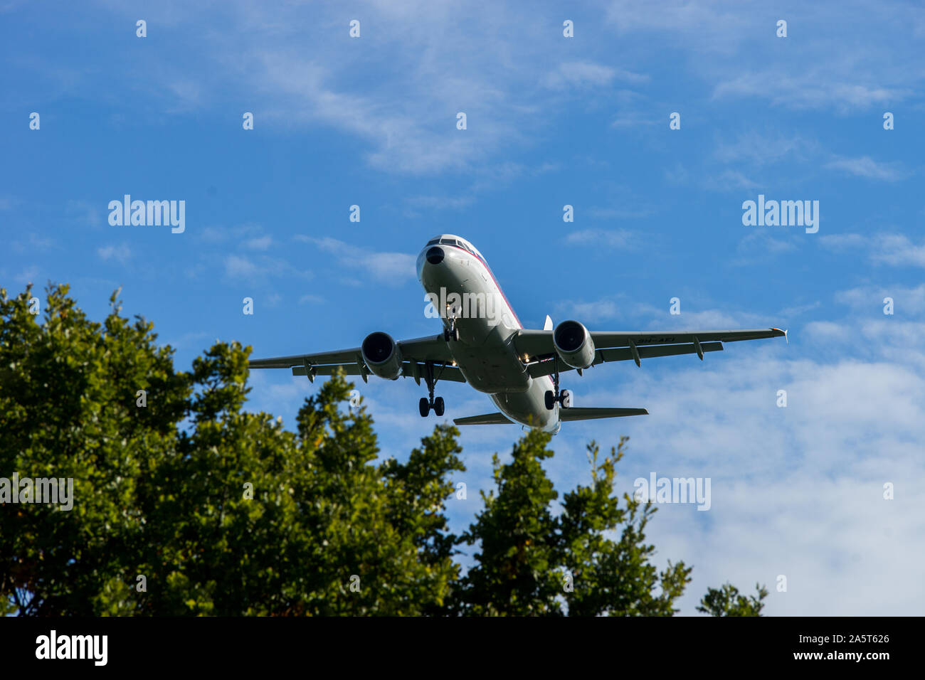 Landing A320 Stock Photo