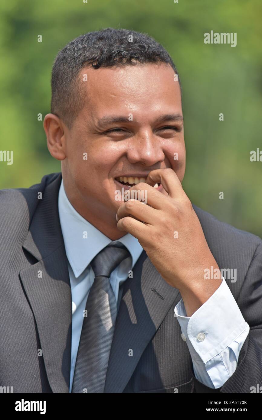 Adult Businessman Wondering Wearing Business Suit Stock Photo - Alamy