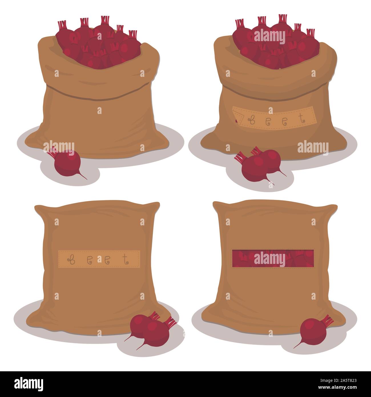 Burlap sack sugar Stock Vector Images - Alamy