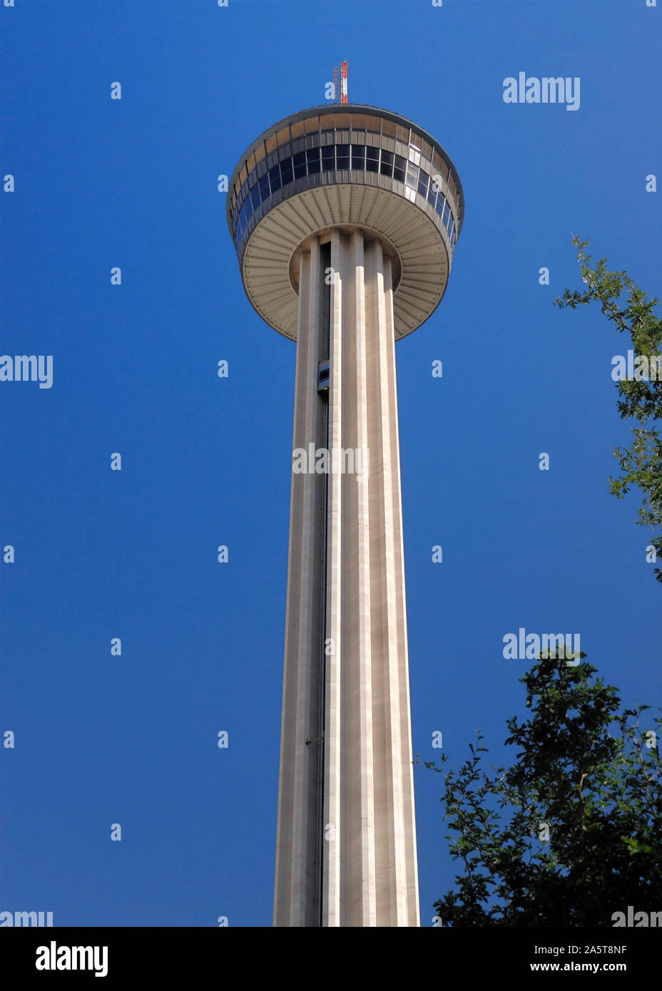 Tower of the Americas and Revolving Restaurant, San Antonio Texas Stock Photo
