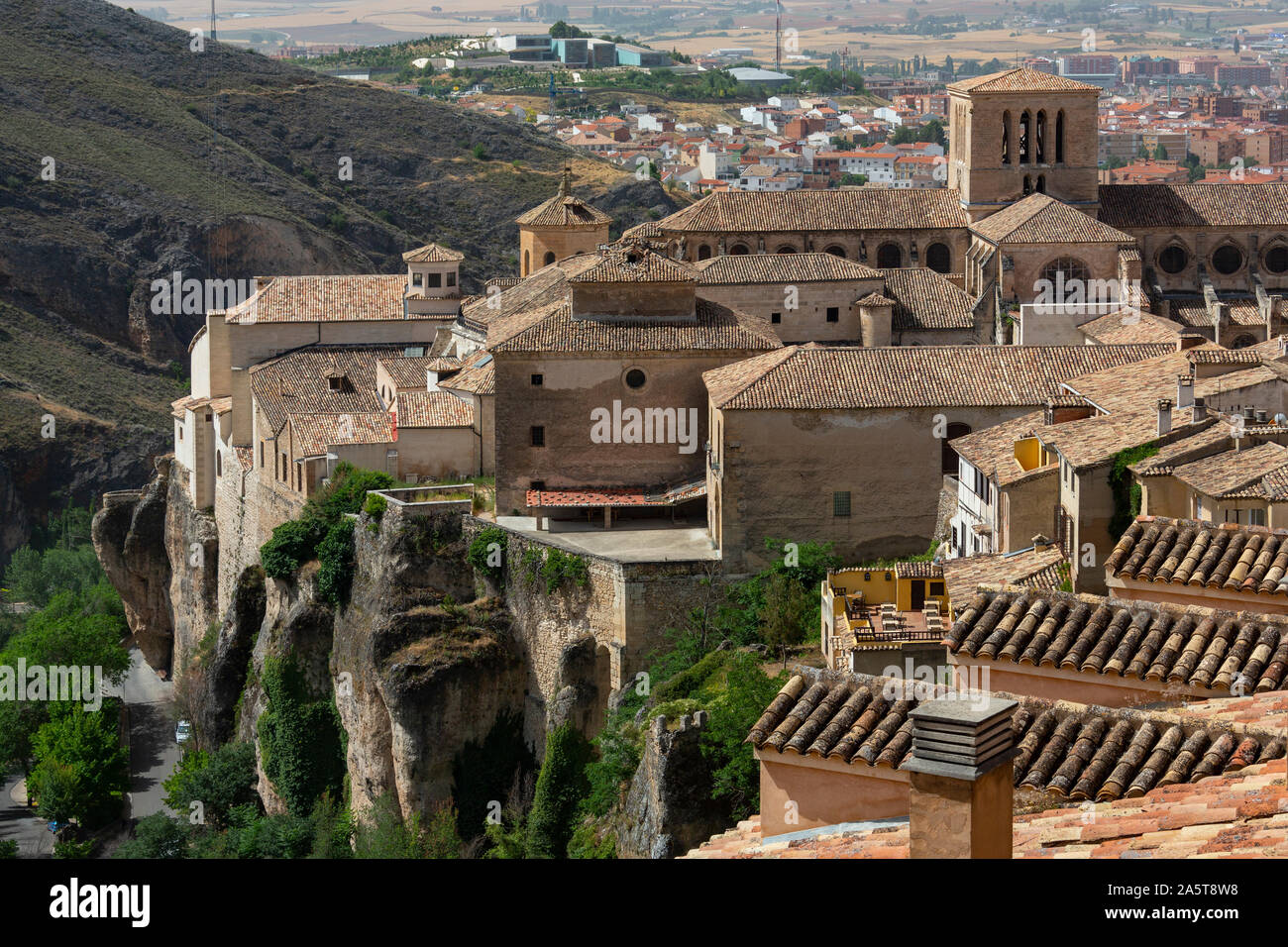 The old town area of Cuenca in the La Mancha region of central Spain. Stock Photo