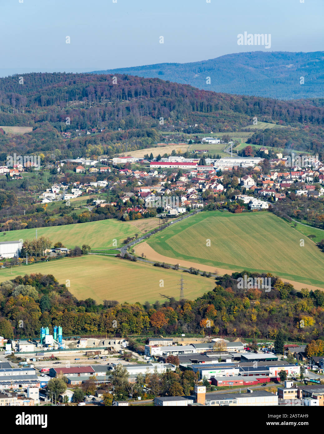 Overview over Zlin Stock Photo