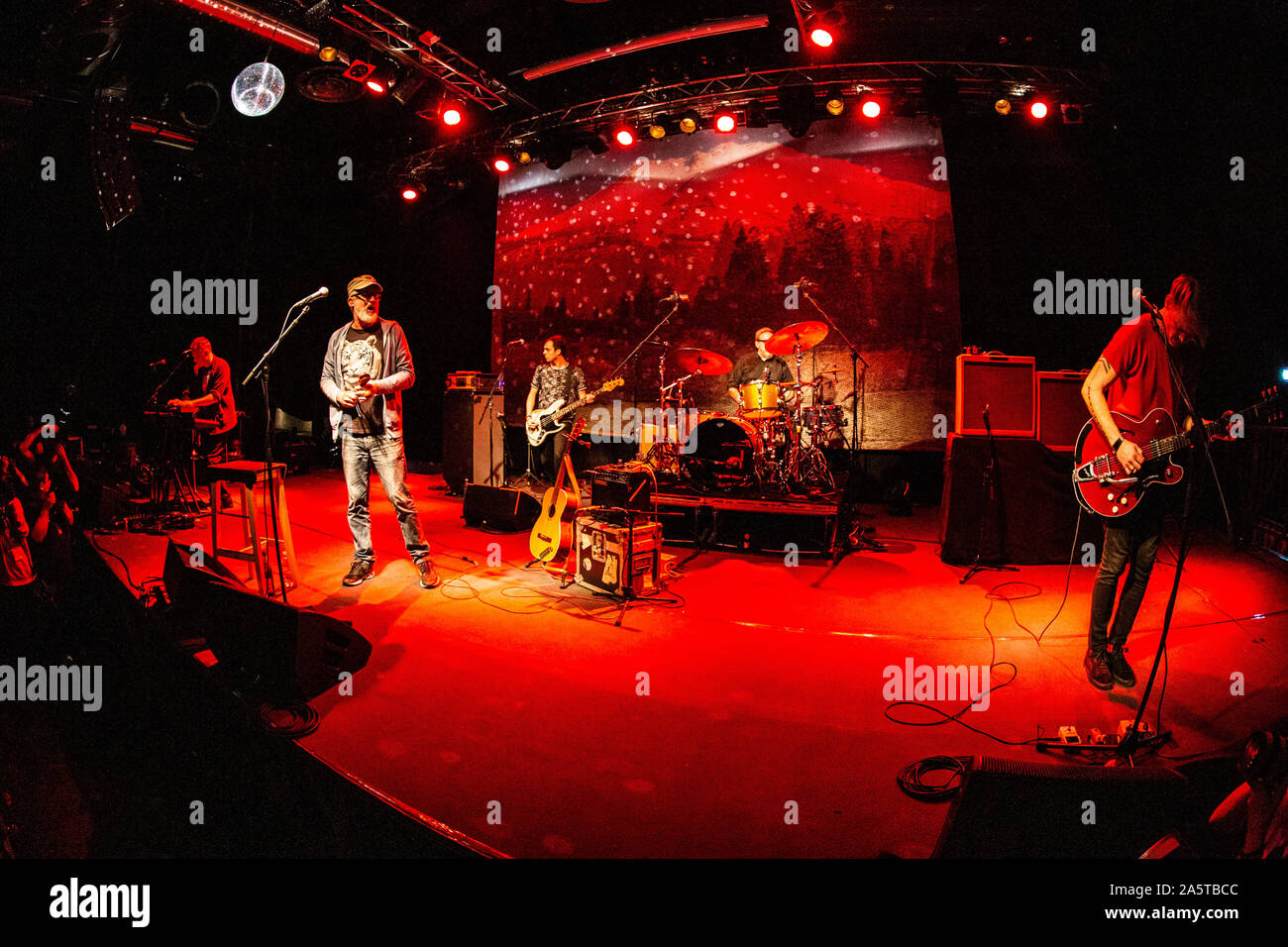 Milan Italy. 21 October 2019. The American alternative rock band CAKE performs live on stage at Alcatraz to present the imminent new album probably titled 'Age Of Aquarius'. Stock Photo
