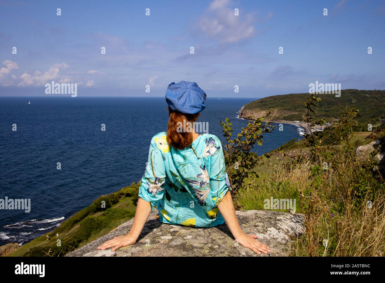 coasts on the island of Bornholm around Hammershus, beautiful view of the island Stock Photo