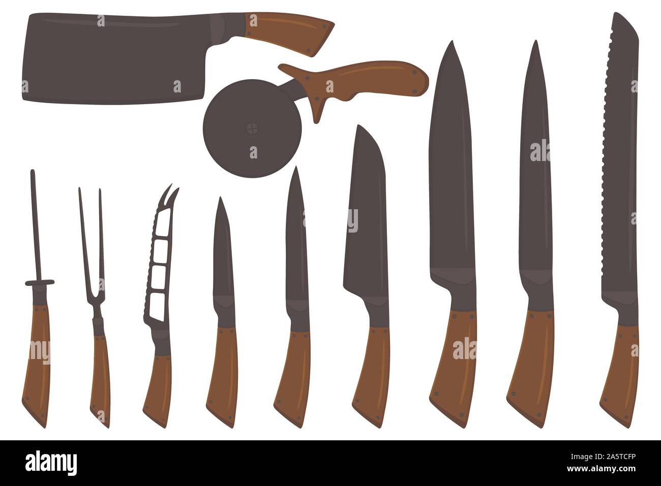 Knife Blades Cleavers Combat Agriculture Cutters Vector Icons Blade Knives  Stock Vector by ©Seamartini 467608994