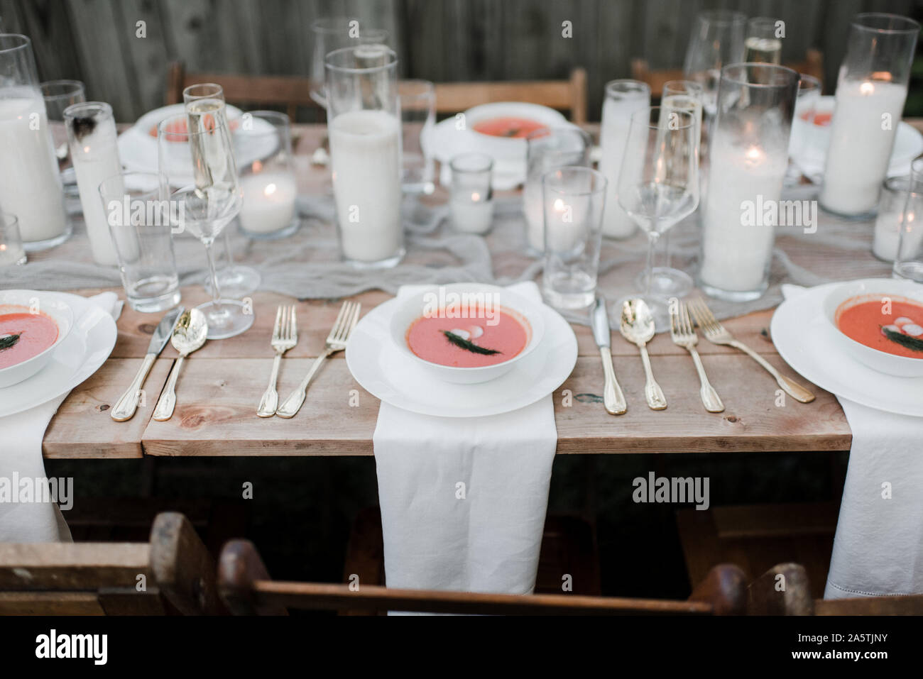 Backyard Dinner Party Stock Photo - Alamy