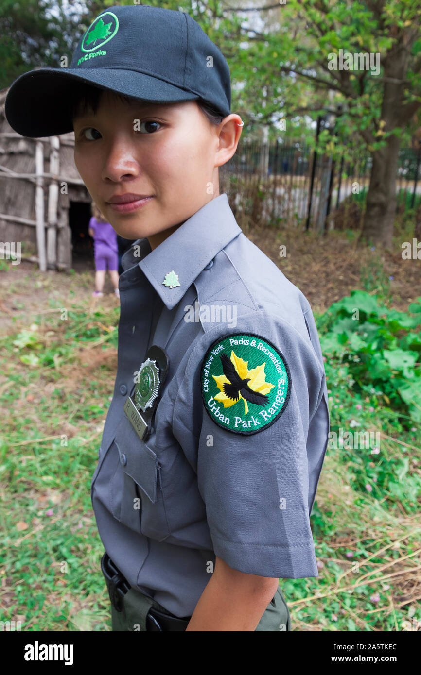 Female Urban Park Ranger, New York City, United States. Stock Photo