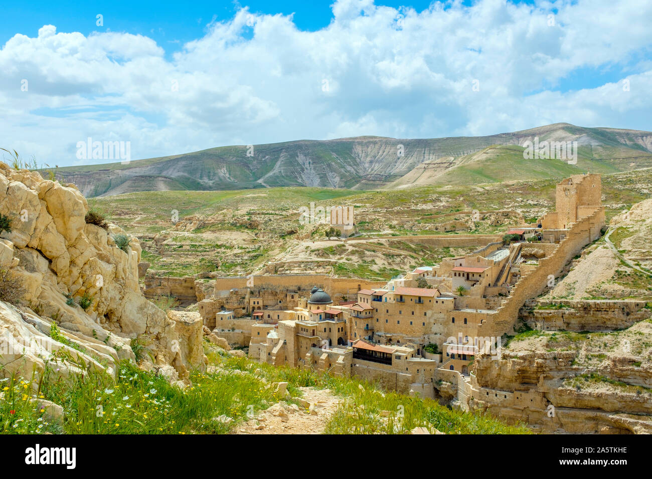 Mar Saba monastery, al-Ubeidiya, Bethlehem Governorate, West Bank, Palestine. Stock Photo