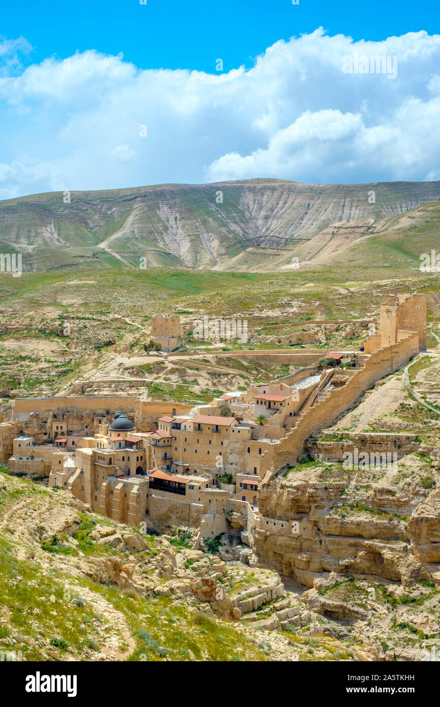 Mar Saba monastery, al-Ubeidiya, Bethlehem Governorate, West Bank, Palestine. Stock Photo