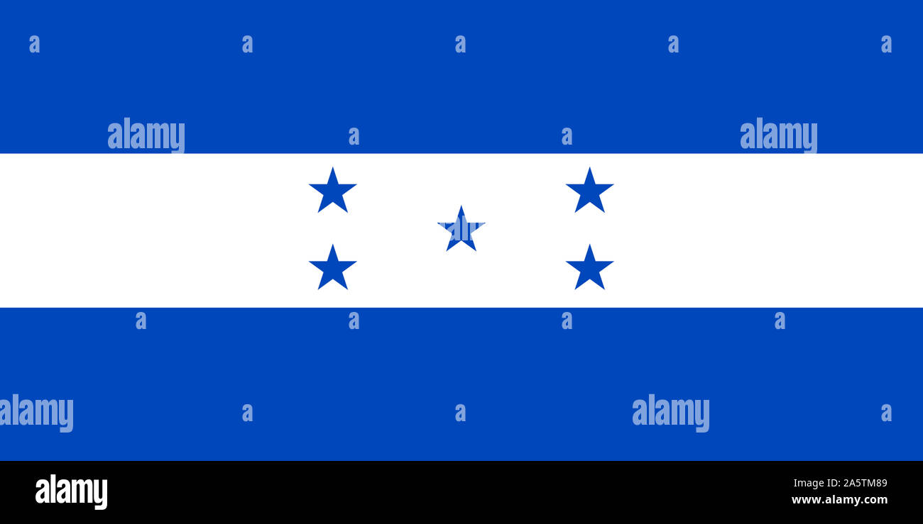 Nationalfahne, Flagge von Honduras, Zentralamerika Stock Photo