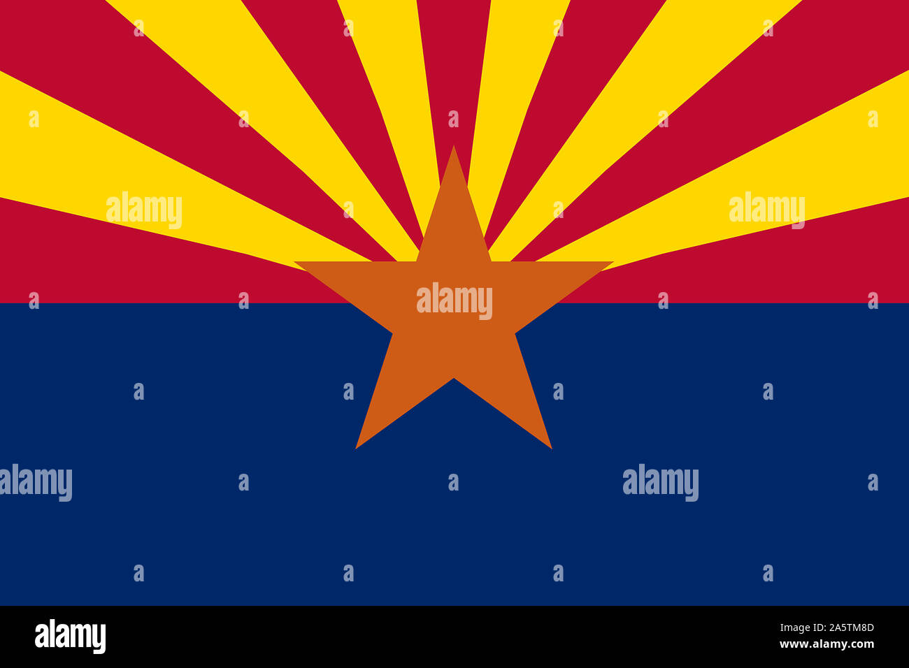 Nationalfahne, Flagge von Arizona, USA Stock Photo