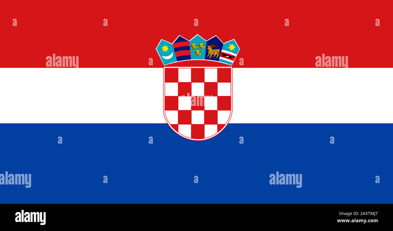 Nationalfahne, Flagge von Kroatien, Europa Stock Photo
