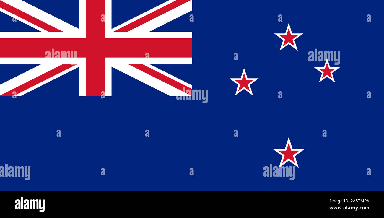 Nationalfahne, Flagge von Neuseeland, Pazifik Stock Photo