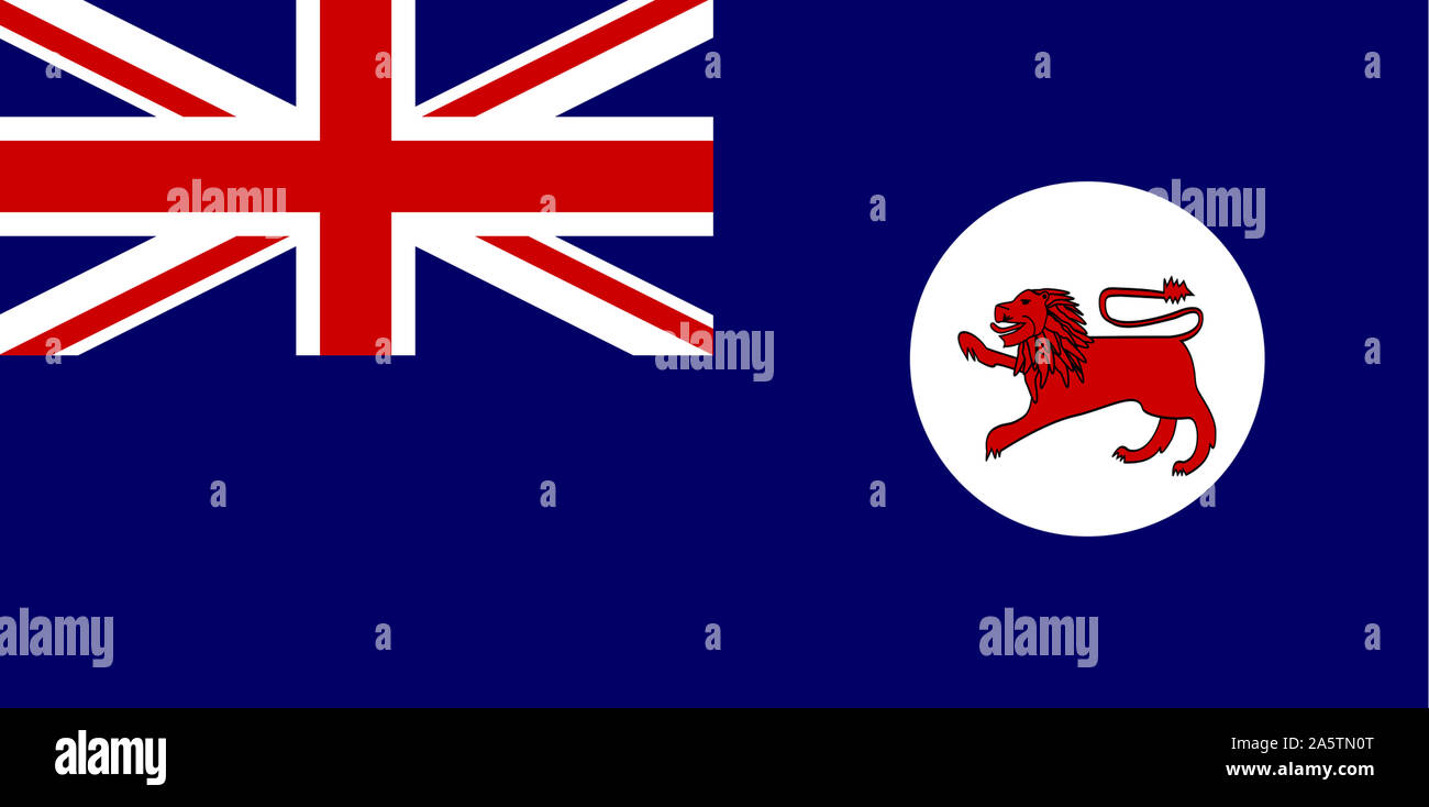 Nationalfahne, Flagge von Tasmanien, Indischer Ozean Stock Photo