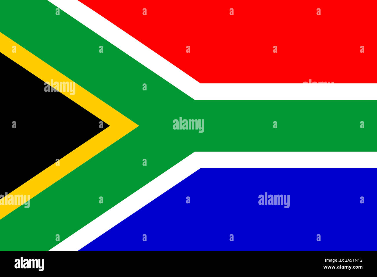 Nationalfahne, Flagge von Suedafrika, Afrika Stock Photo