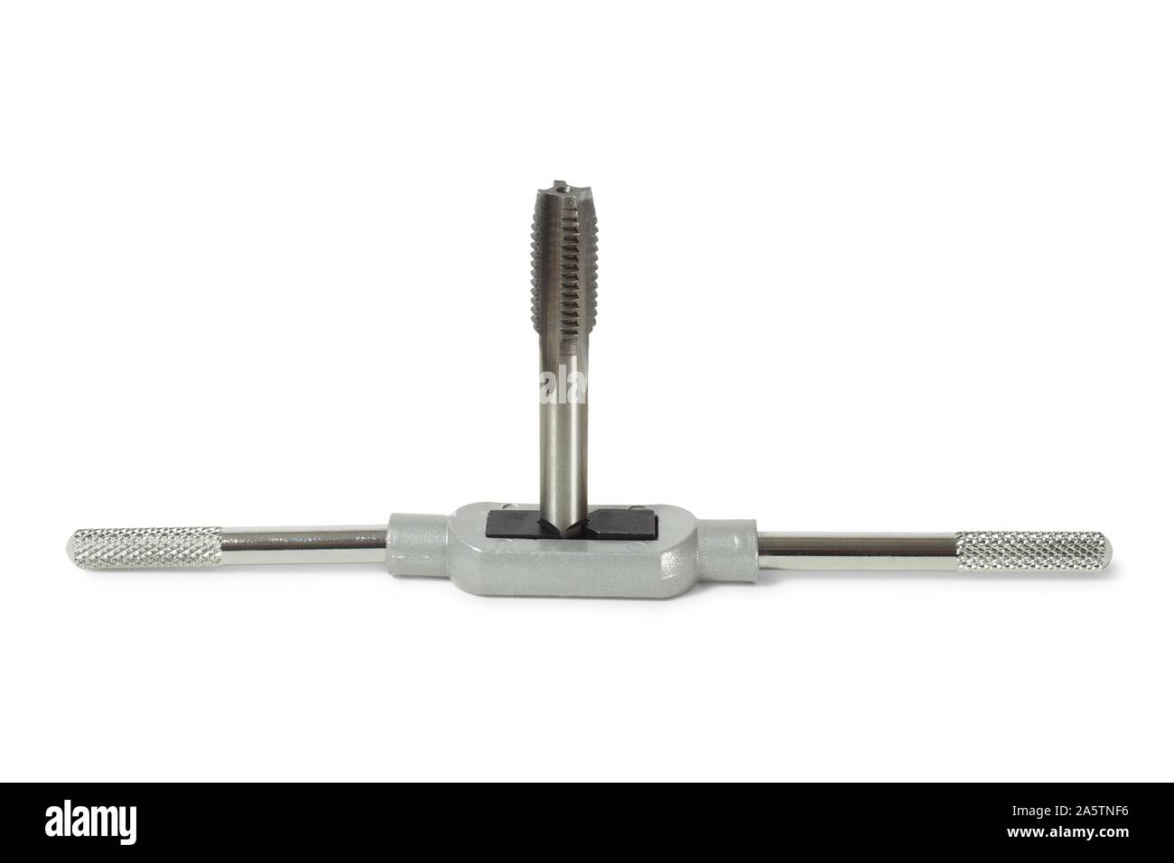 Steel tap with handle isolated on white background Stock Photo - Alamy