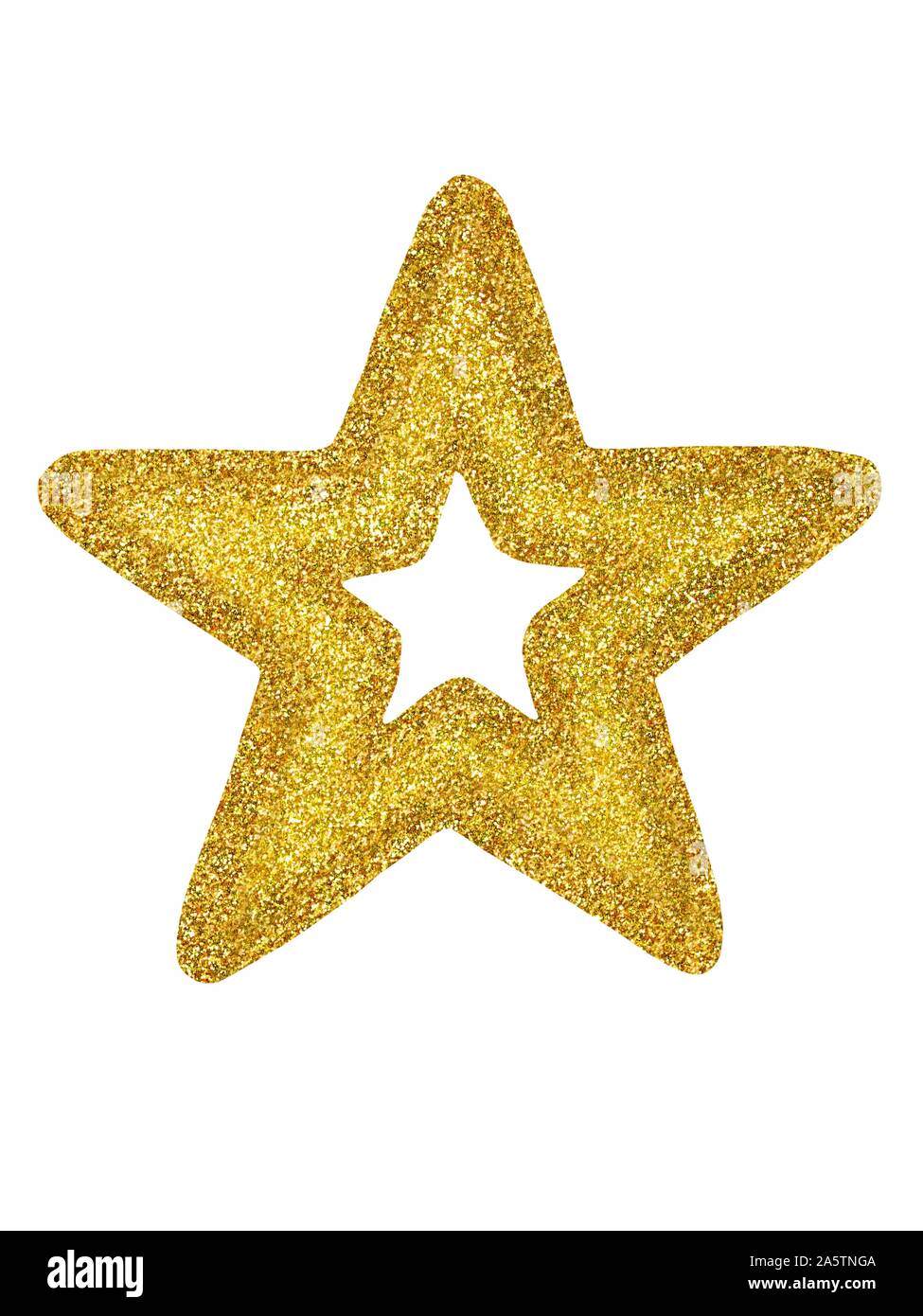 Macro of gold Christmas star isolated on white background Stock Photo ...