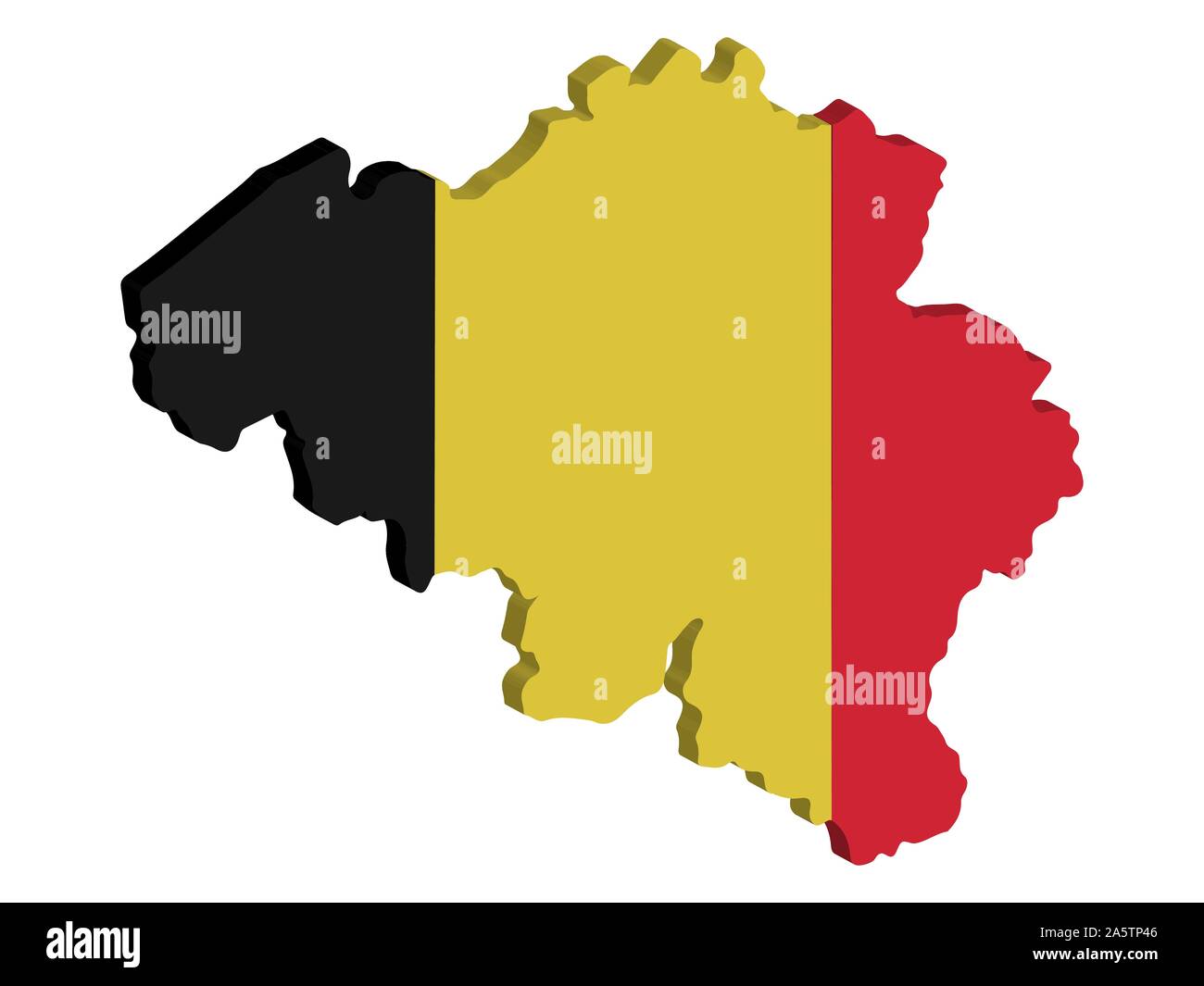 Belgium 3d map Stock Vector Images - Alamy