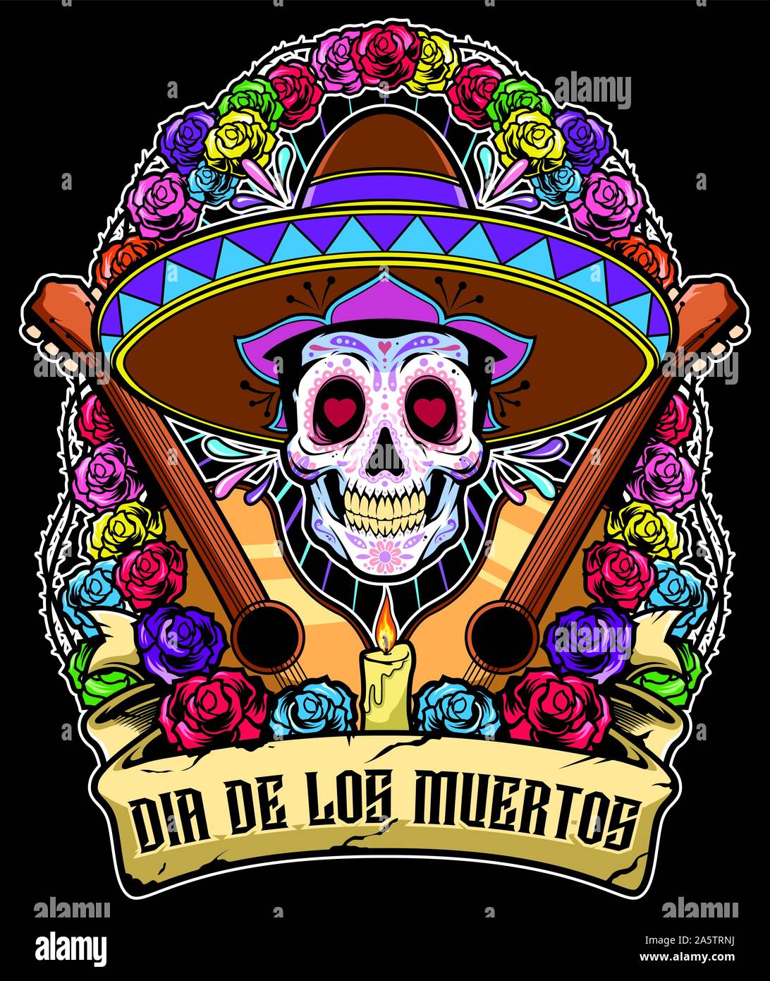 Day of the Dead Mascot Stock Vector