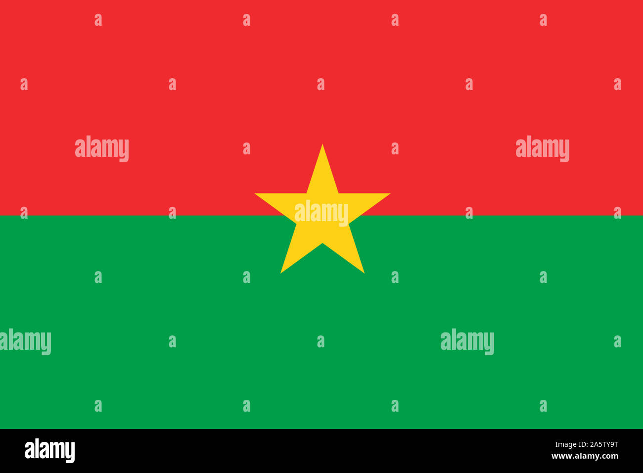 Nationalfahne, Flagge von Burkina Faso, Afrika Stock Photo