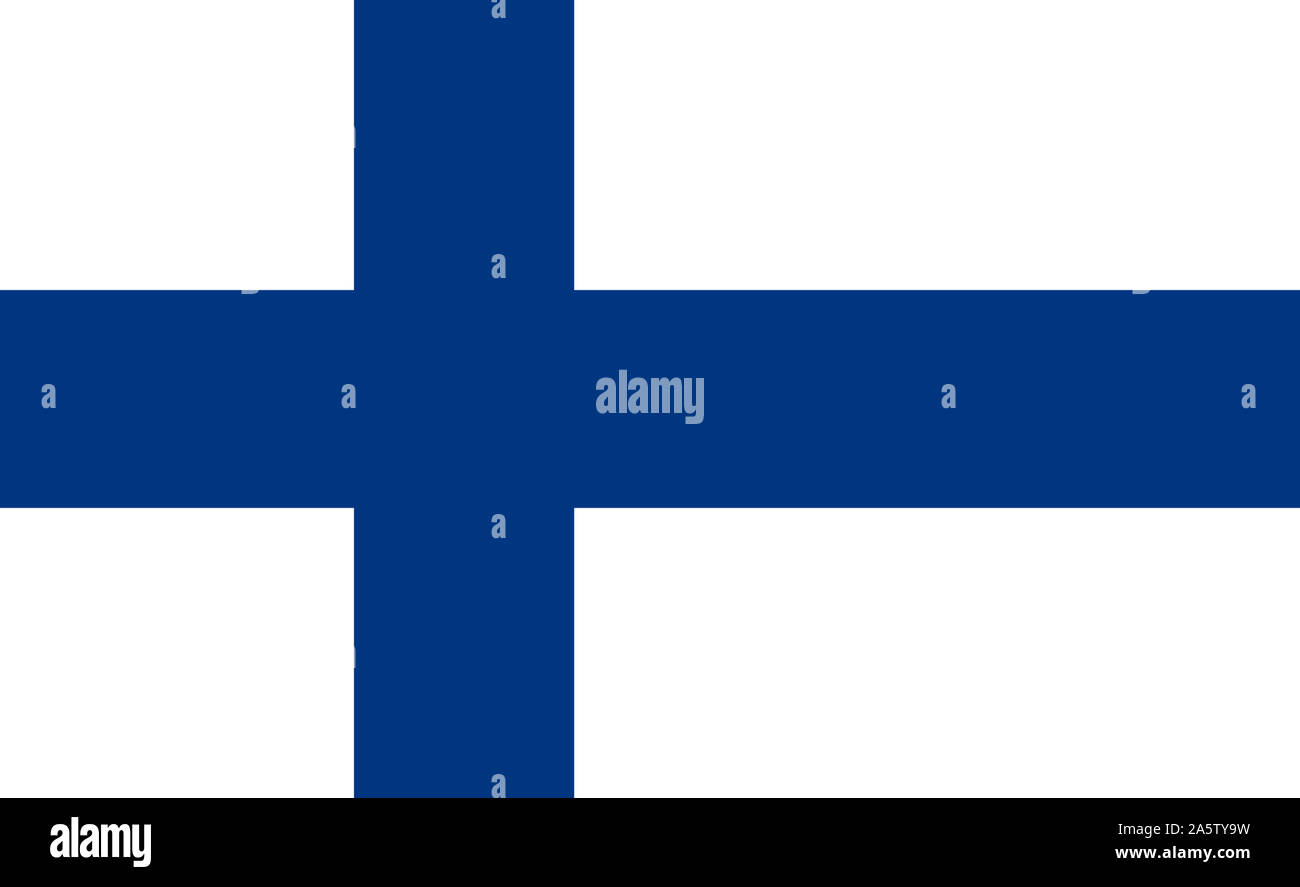Nationalfahne, Flagge von Finnland Stock Photo