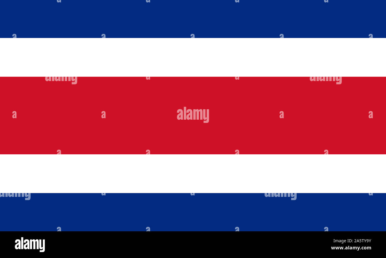 Nationalfahne, Flagge von Costa Rica, Zentralamerika, Stock Photo
