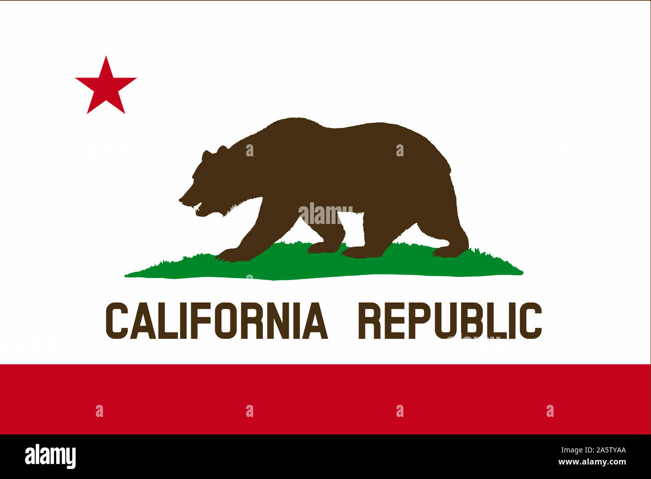 Nationalfahne, Flagge von Kalifornien, Vereinigte Staaten von Amerika, USA Stock Photo