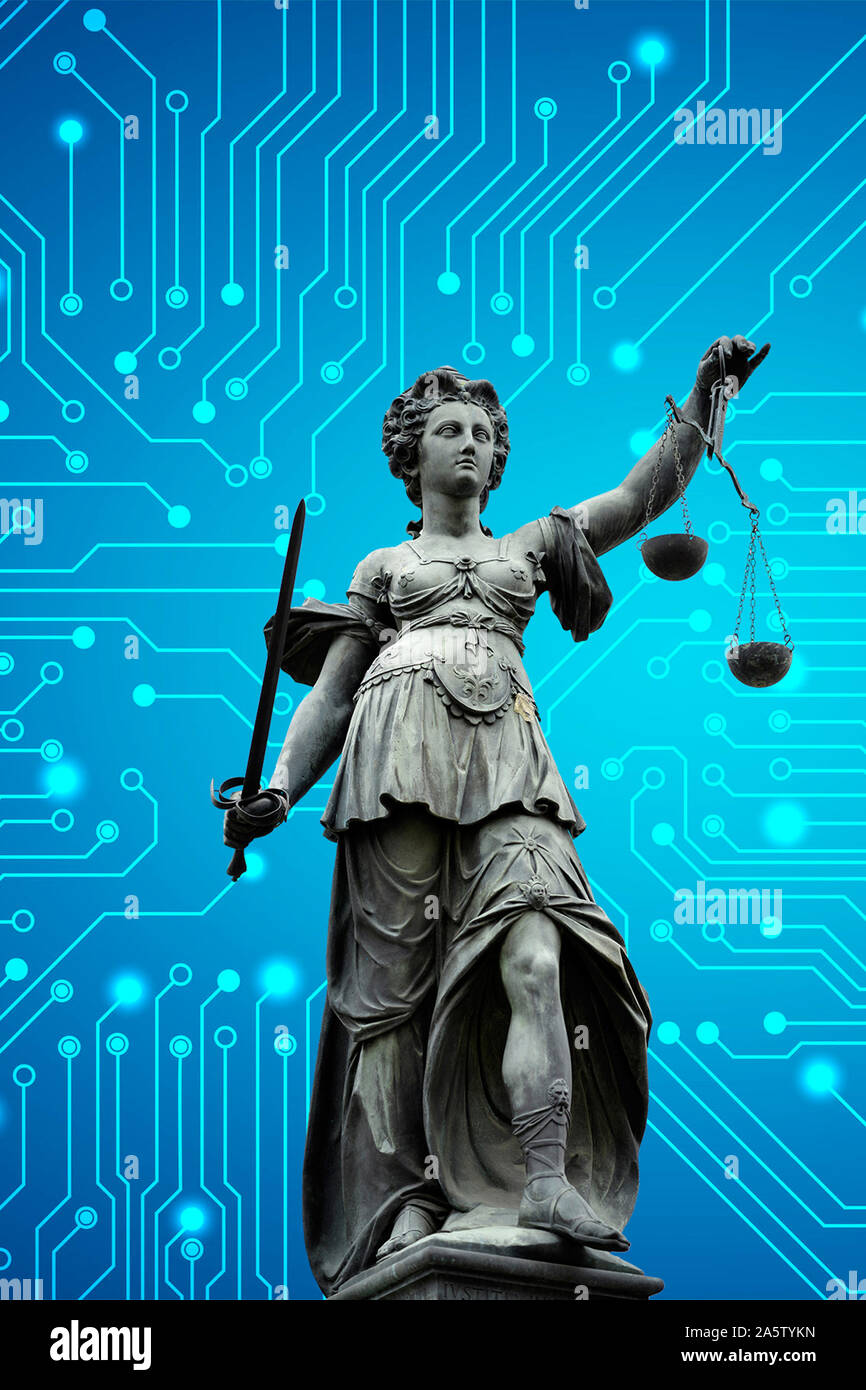 Die Justizia in Frankfurt am Main, Bundesrepublik Deutschland Stock